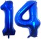 40 Inch Navy Blue 14 Number Balloons – Giant Jumbo Foil Mylar Helium Number Balloons for 14th Birthday, Anniversary, or Party Decorations (Navy Blue 14)